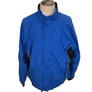 DryJoys by FootJoy Mens Large Blue Black Golf Technical Waterproof Rain Jacket